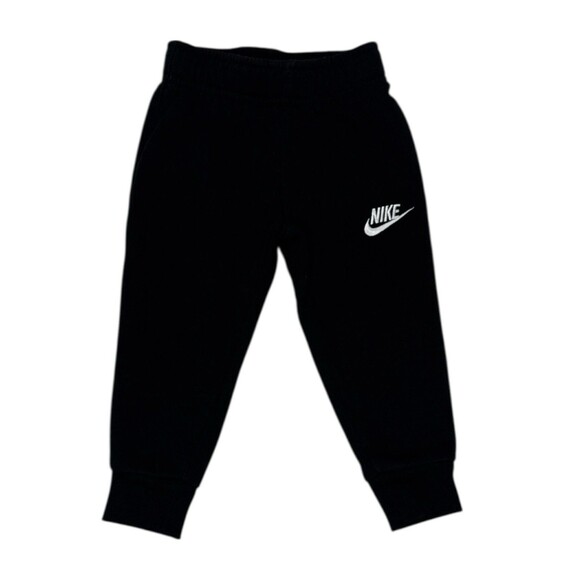 Nike Boys Toddler Black White Logo Jogger Sweatpants 2T Casual Sportswear - Picture 1 of 7